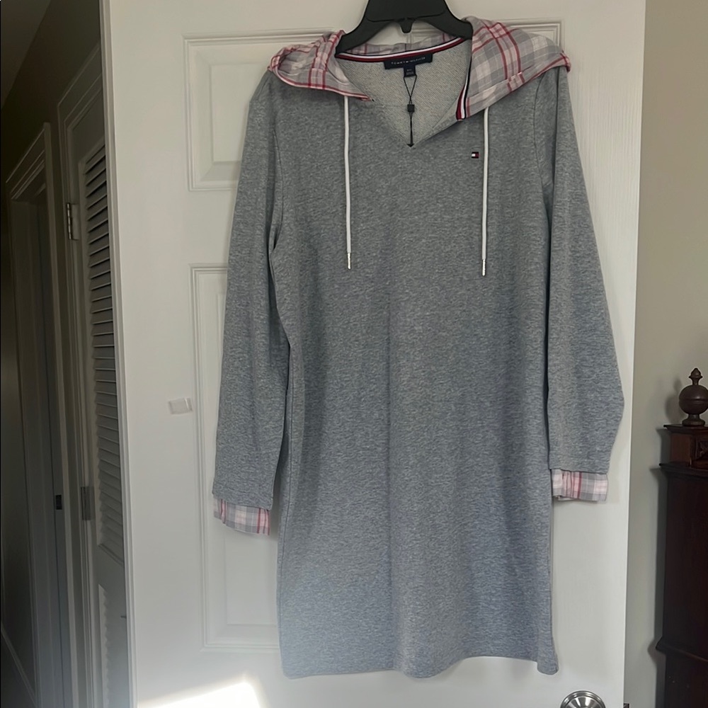 Tommy Hilfiger Gray Hoodie Dress